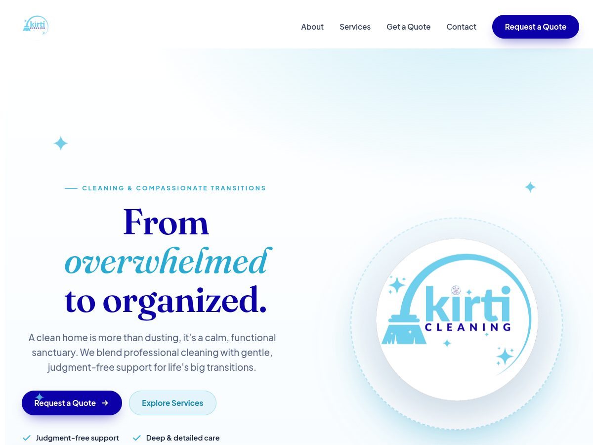Kirti Cleaning — web