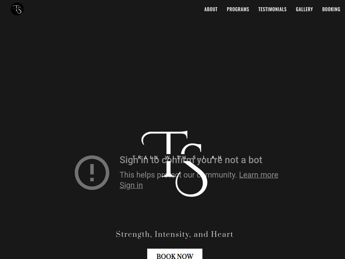 Train With SIAH website preview