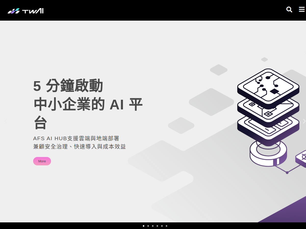 台智雲 Taiwan AI Cloud 網站預覽