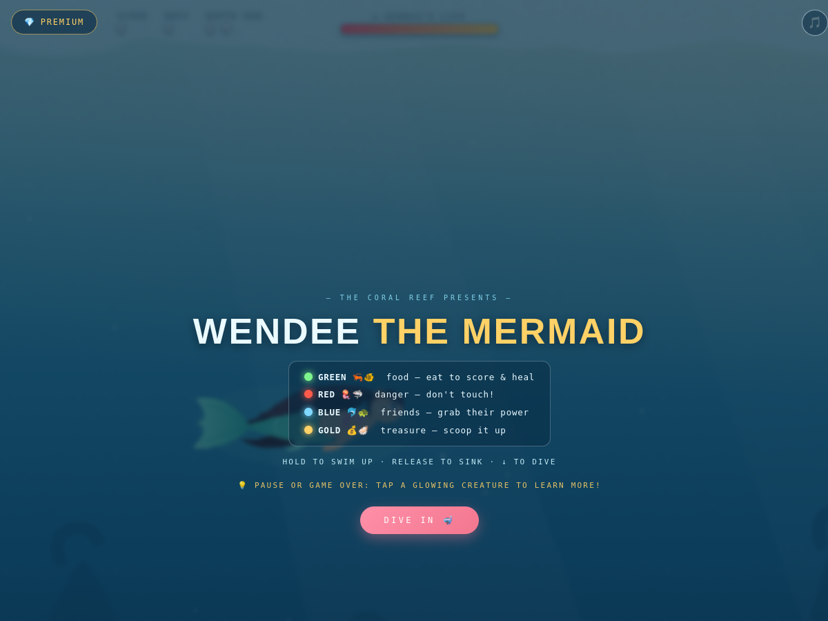 Wendee the Mermaid website screenshot