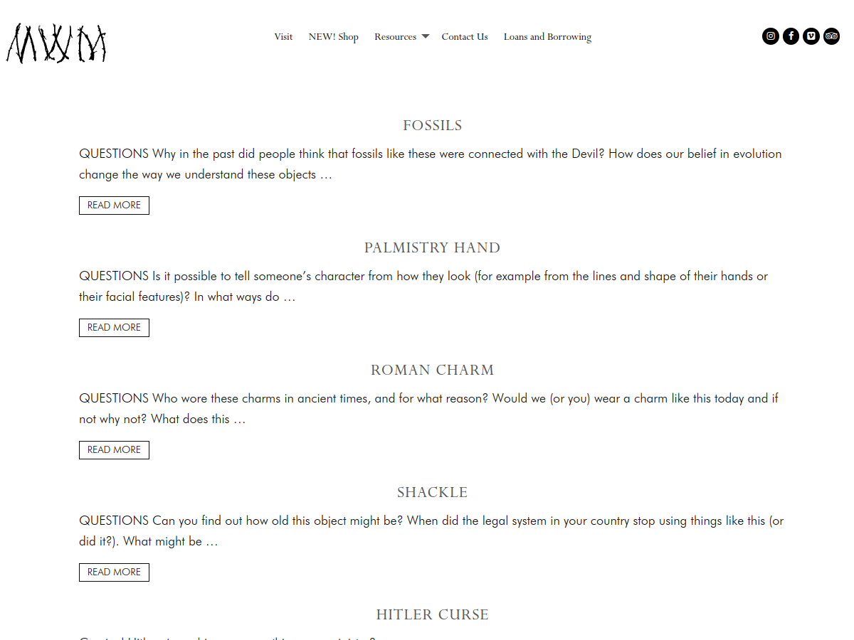 Preview of Museum of Witchcraft and Magic — Object Resources