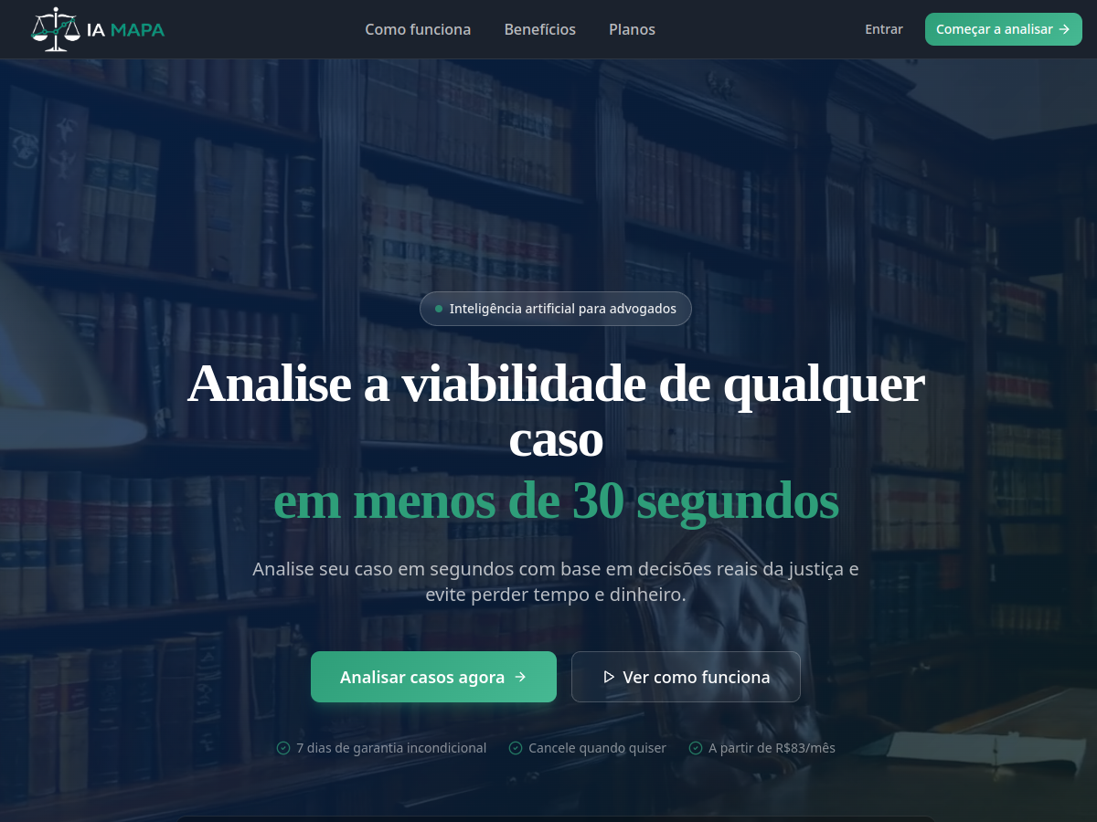 Landing page do projeto IAMAPA