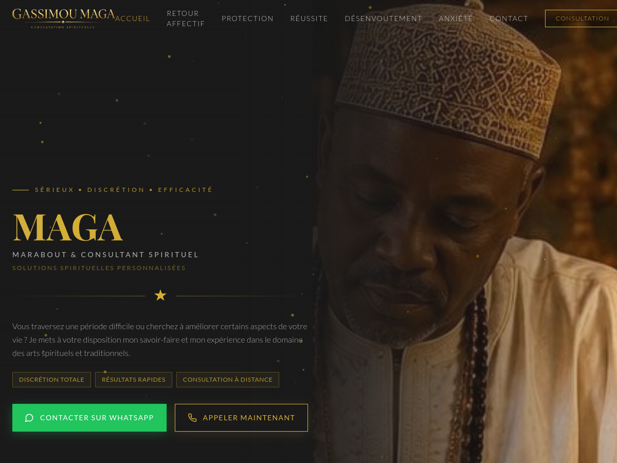 Gassimou Maga web sitesi ön izlemesi