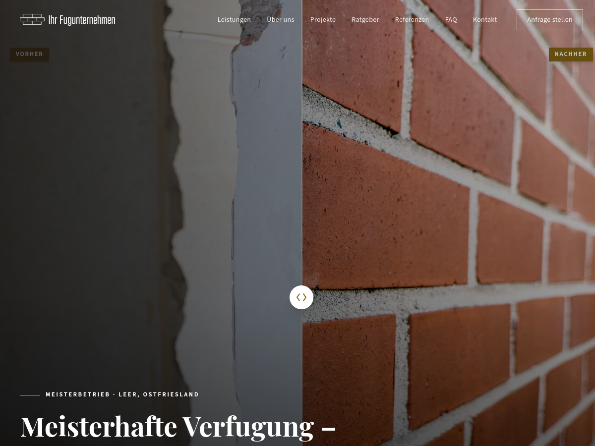 İHR FuG Unternehmen web sitesi ön izlemesi