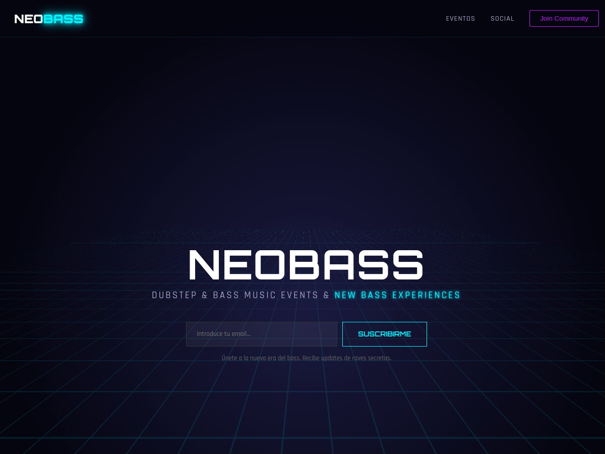 Captura de la web de NEOBASS