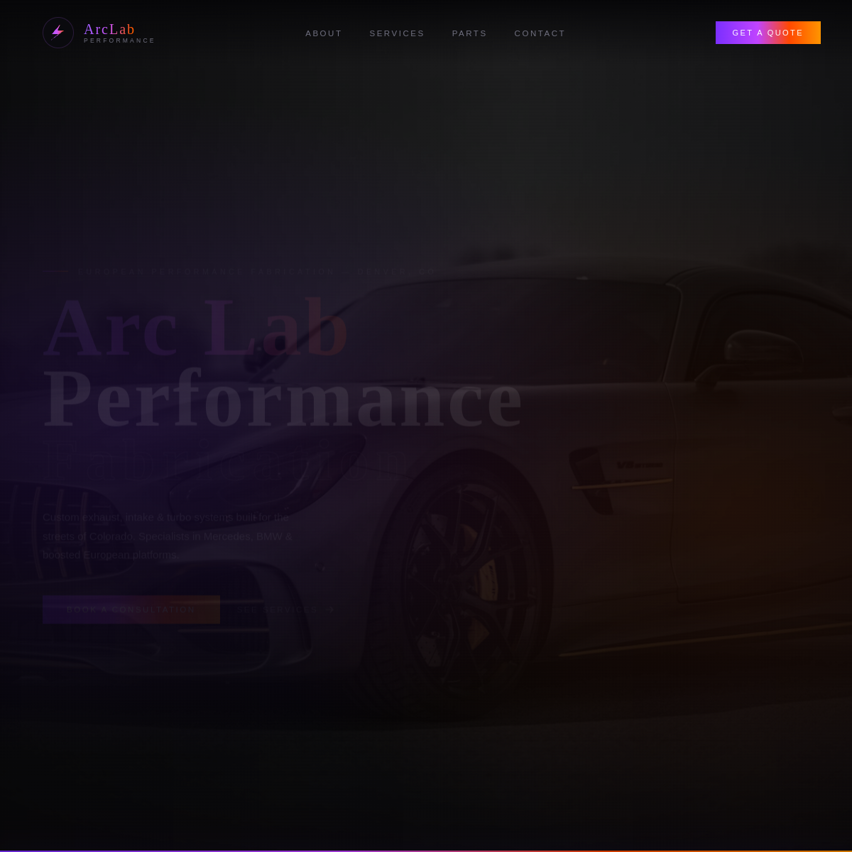 ArcLab Performance website preview