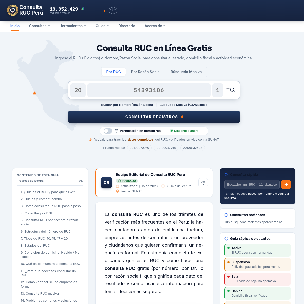 Consulta RUC Perú preview