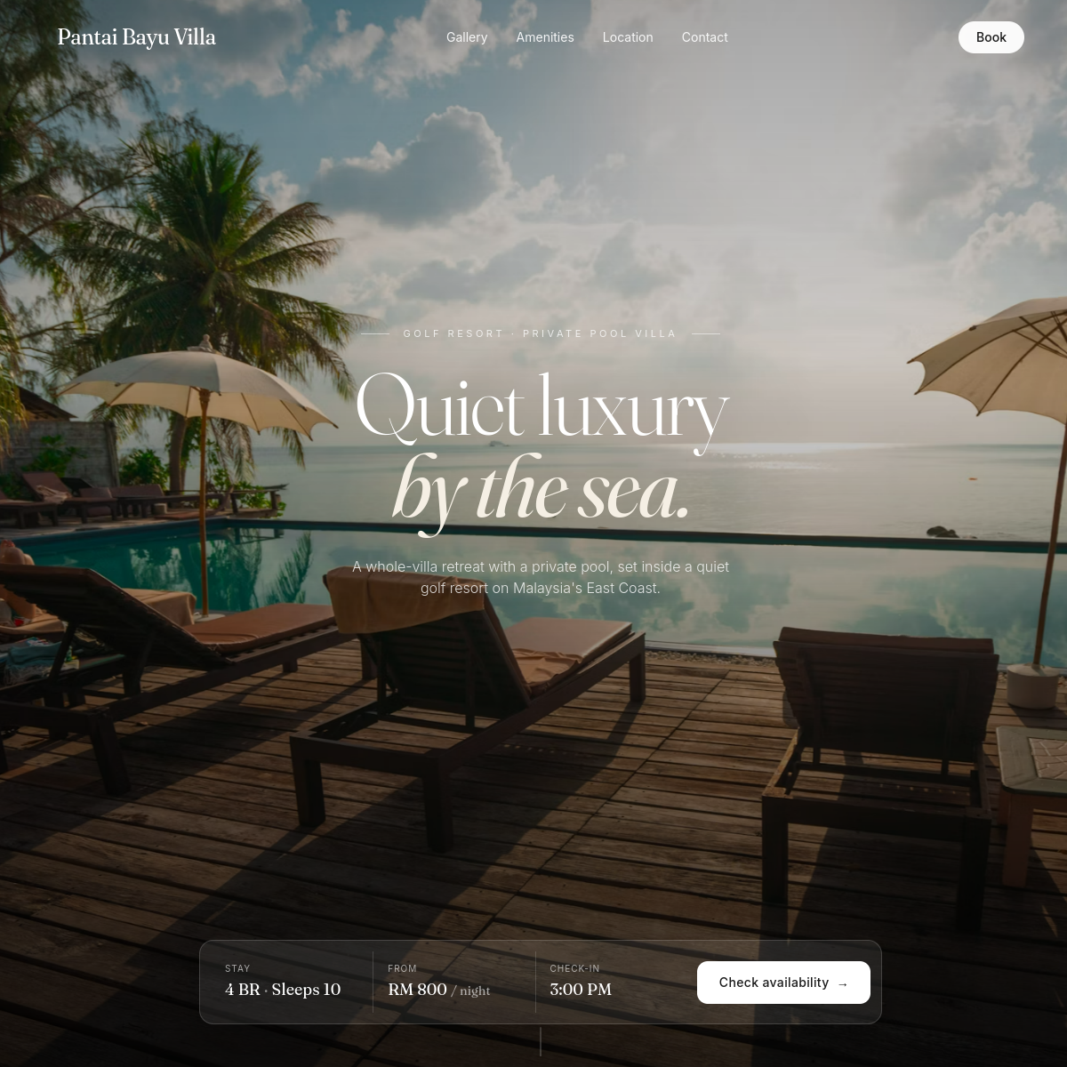 Homestay Booking System live site screenshot
