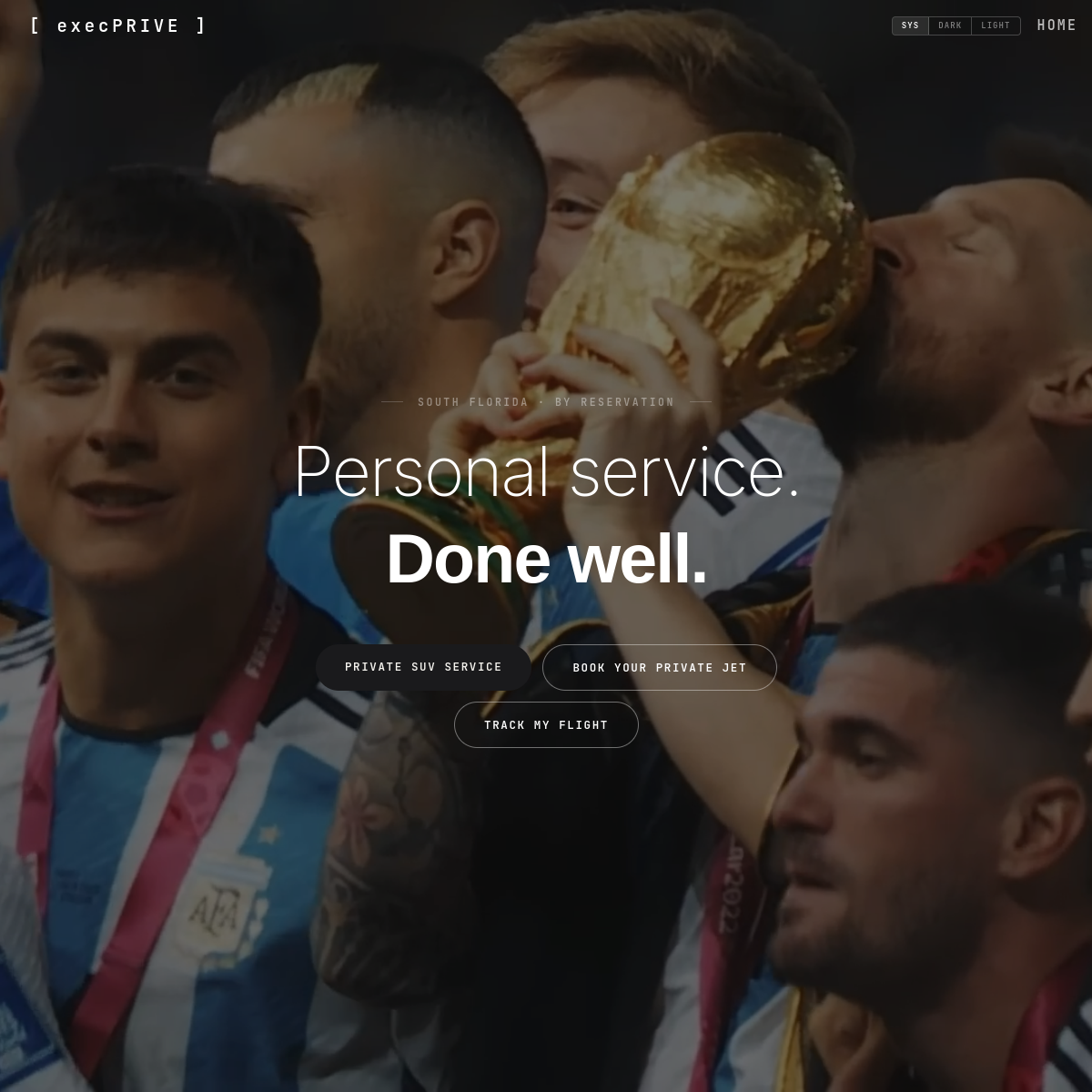 Execprive website screenshot
