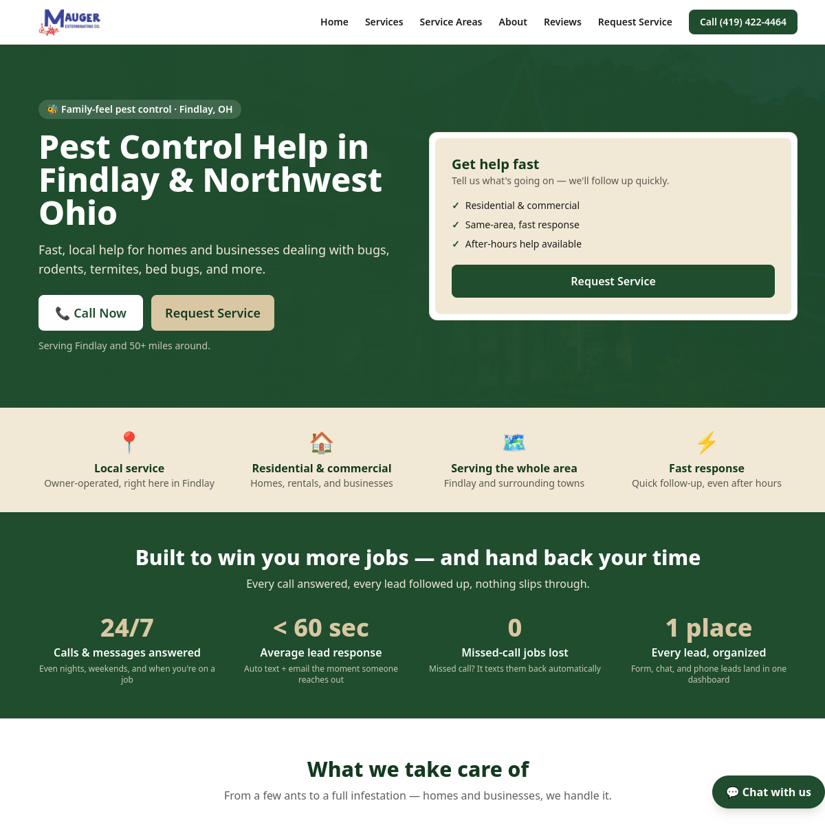 Example rebuilt website