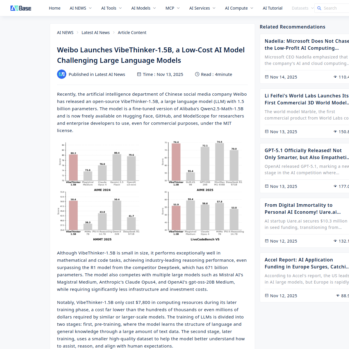 Weibo Launches VibeThinker-1.5B, a Low-Cost AI Model Challenging Large Language Models