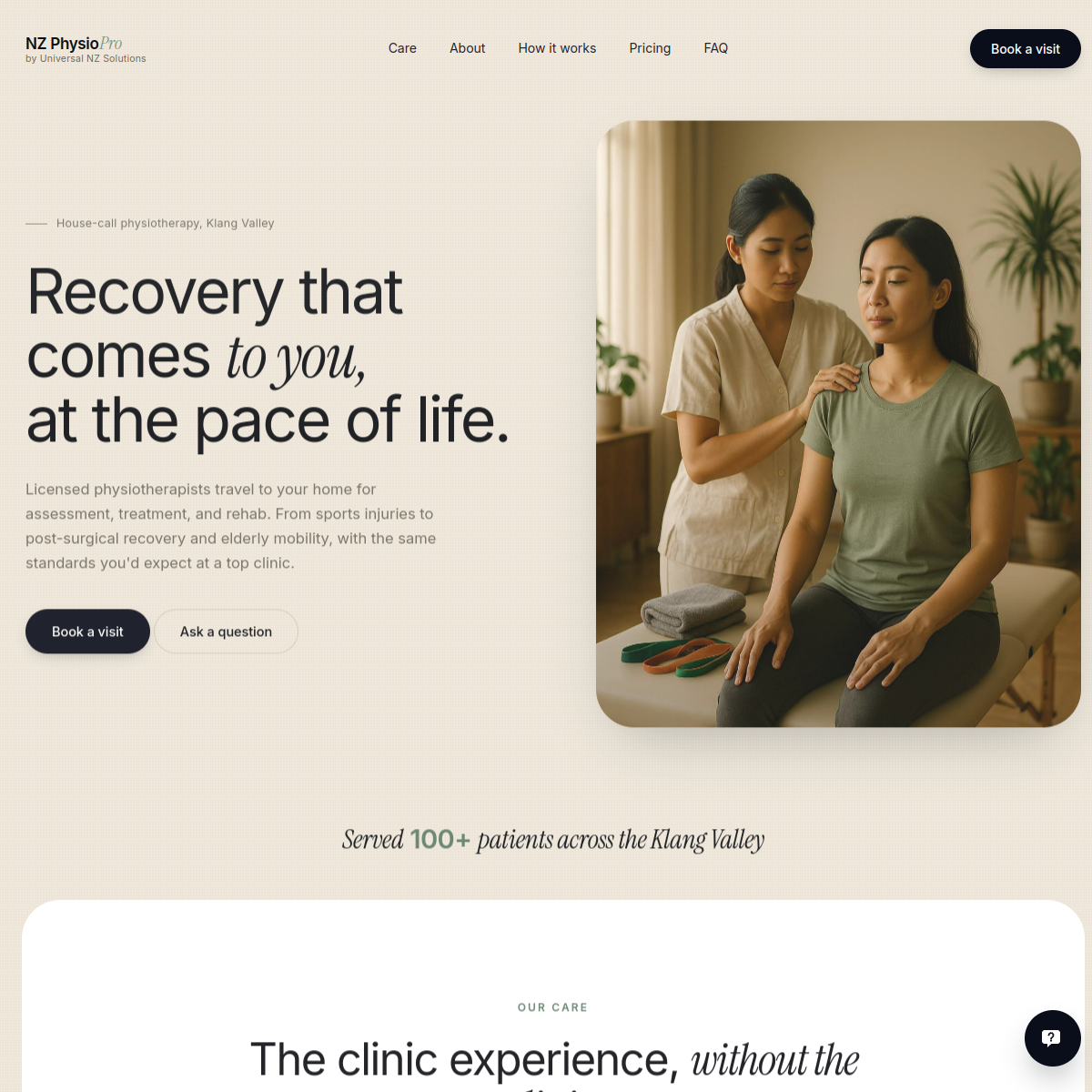 NZ PhysioPro live site screenshot