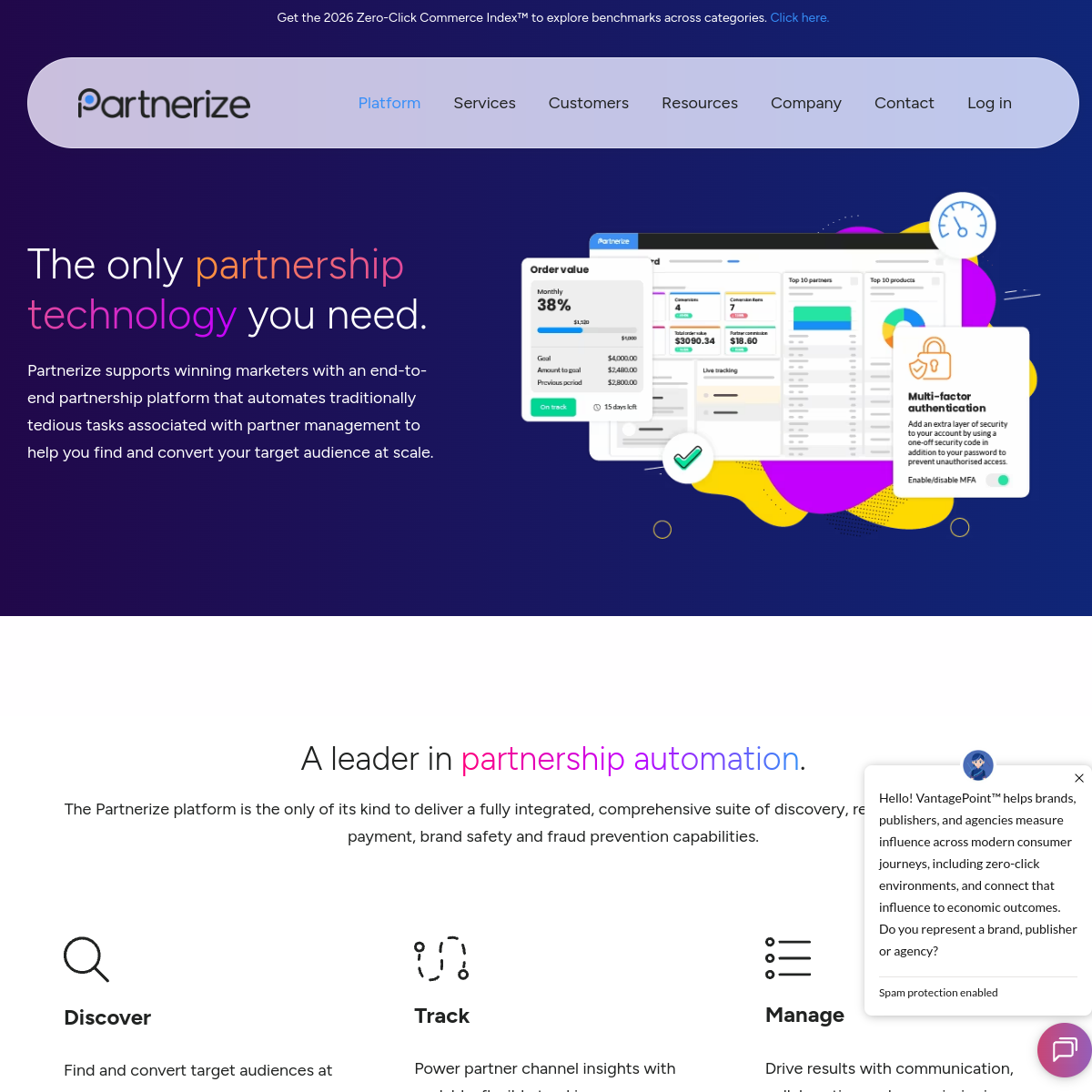 Partnerize product screenshot