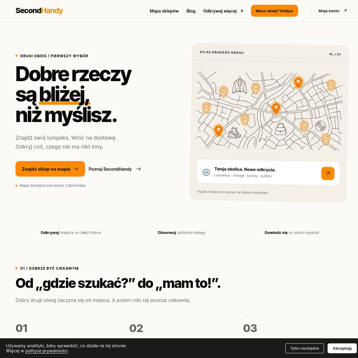 Widok platformy SecondHandy