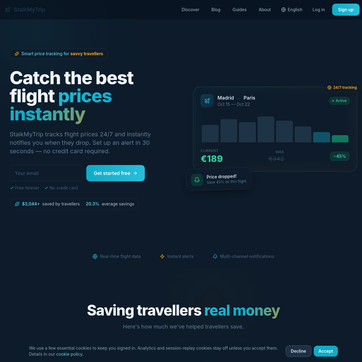 StalkMyTrip preview