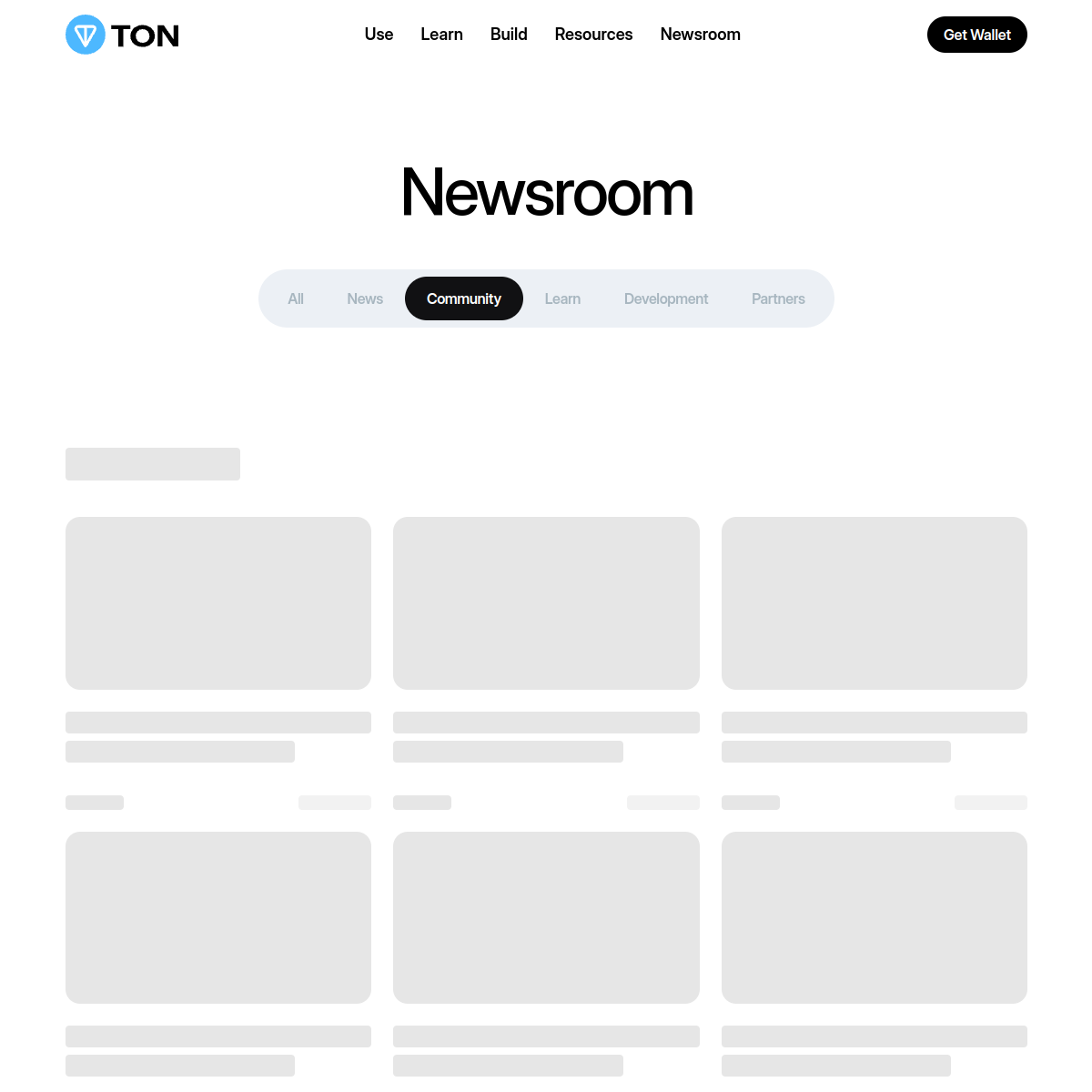 TON Community page snapshot
