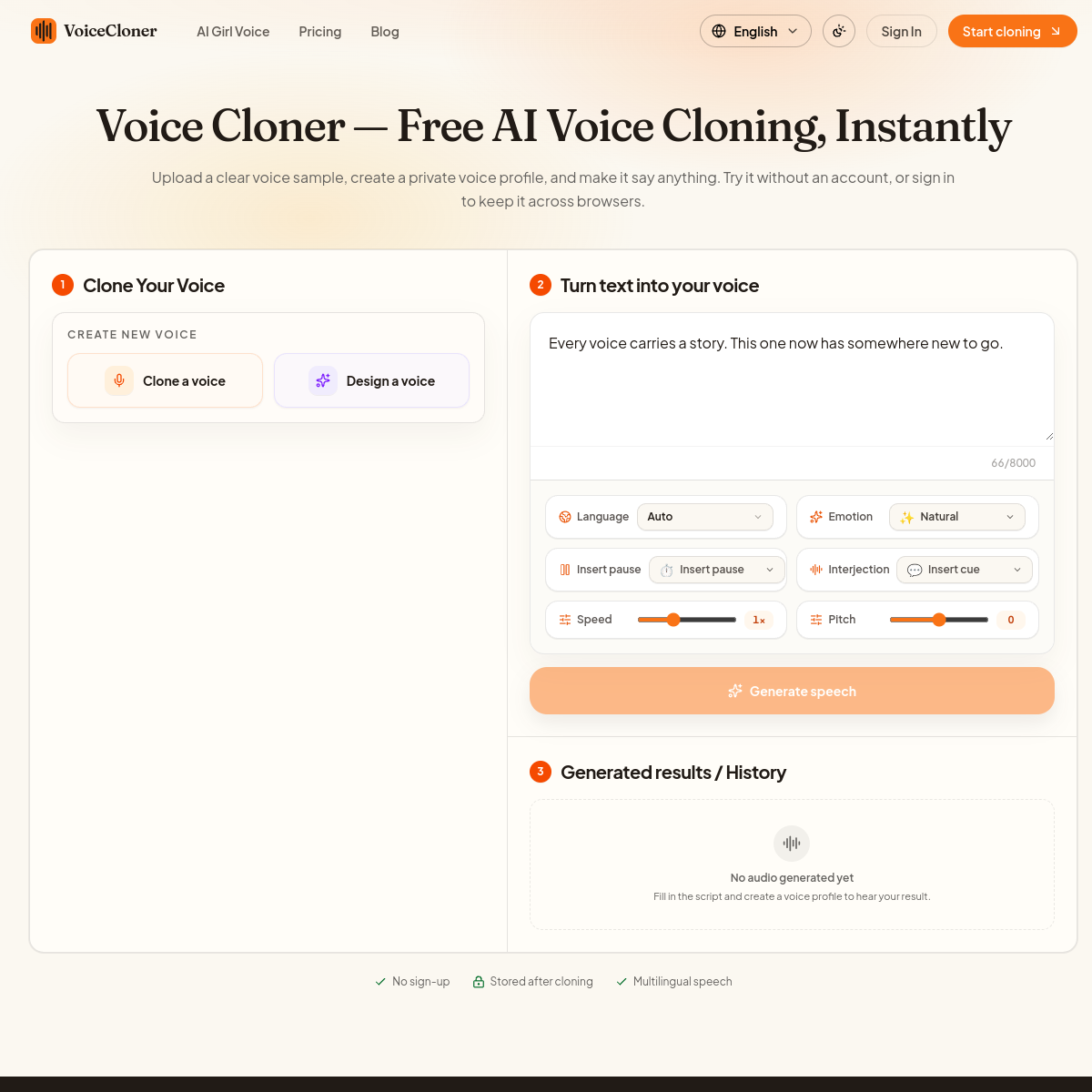 Voice Cloner preview