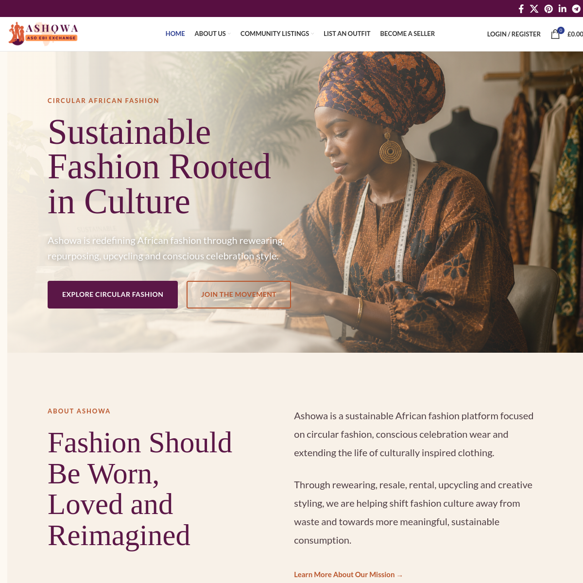 Ashowa website screenshot