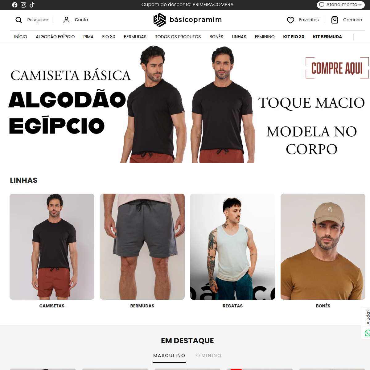 Site Básico Pra Mim (e-commerce de moda)