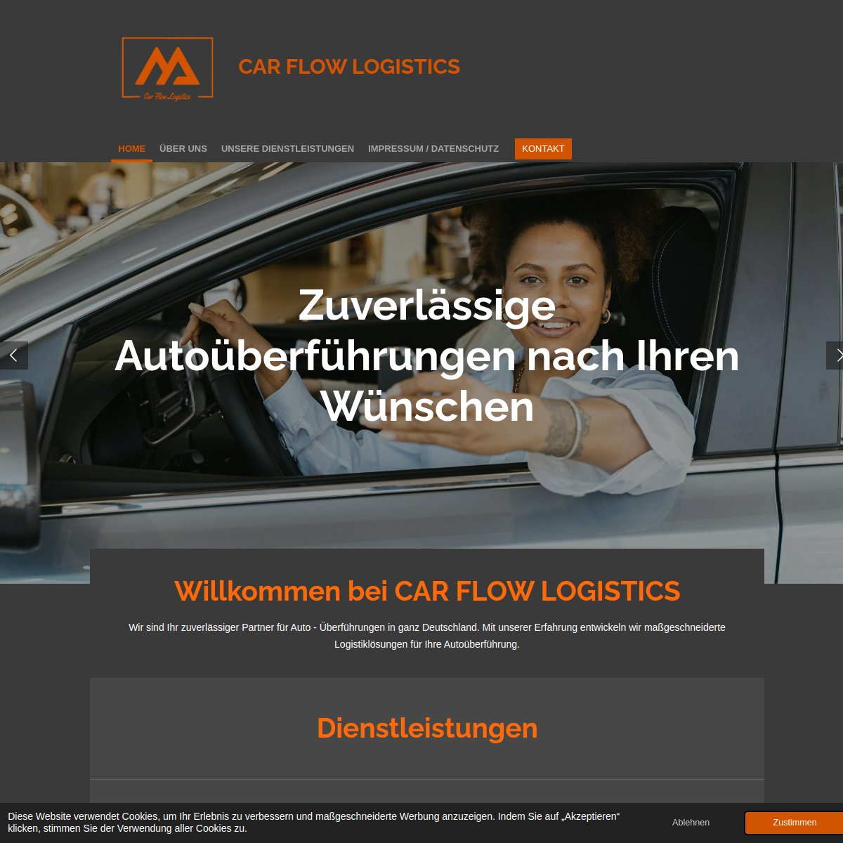 Vorschau der Website von Car Flow Logistics
