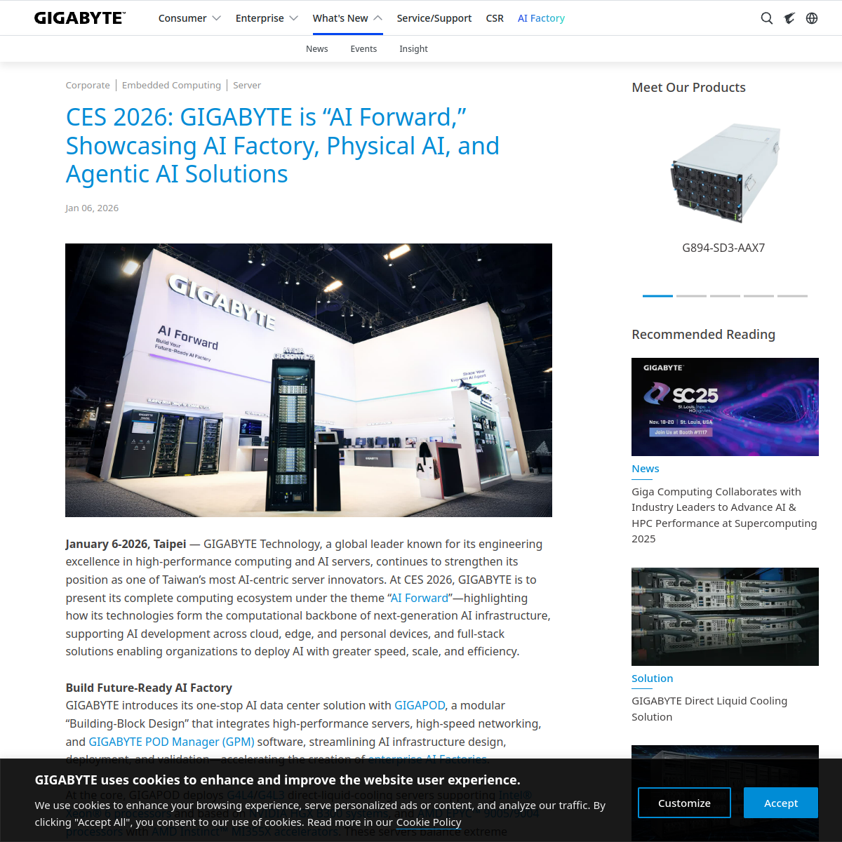 Gigabyte's 'AI Factory' at CES Sounds Wild – Physical AI Is Coming for Your Hardware Stack