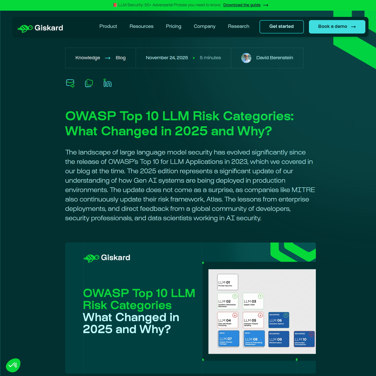 OWASP Updates Top 10 LLM Risk Categories for 2025