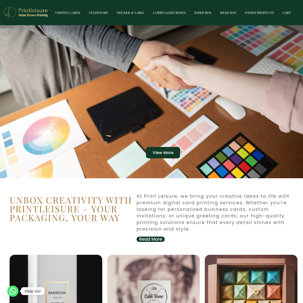 Print Leisure Website Preview