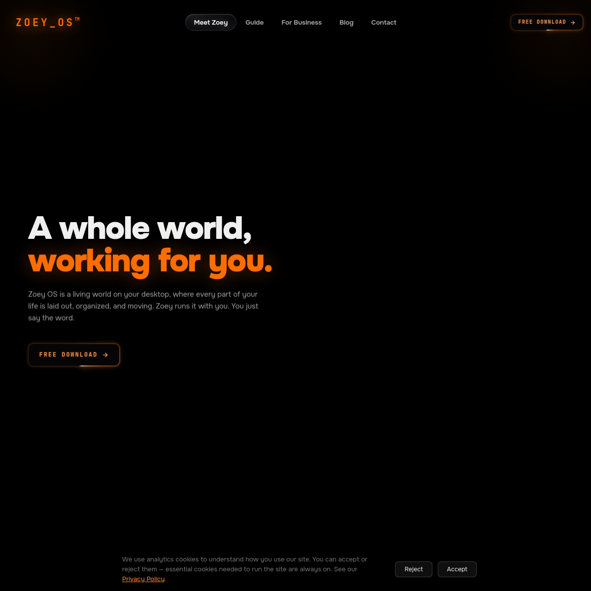 Zoey OS preview