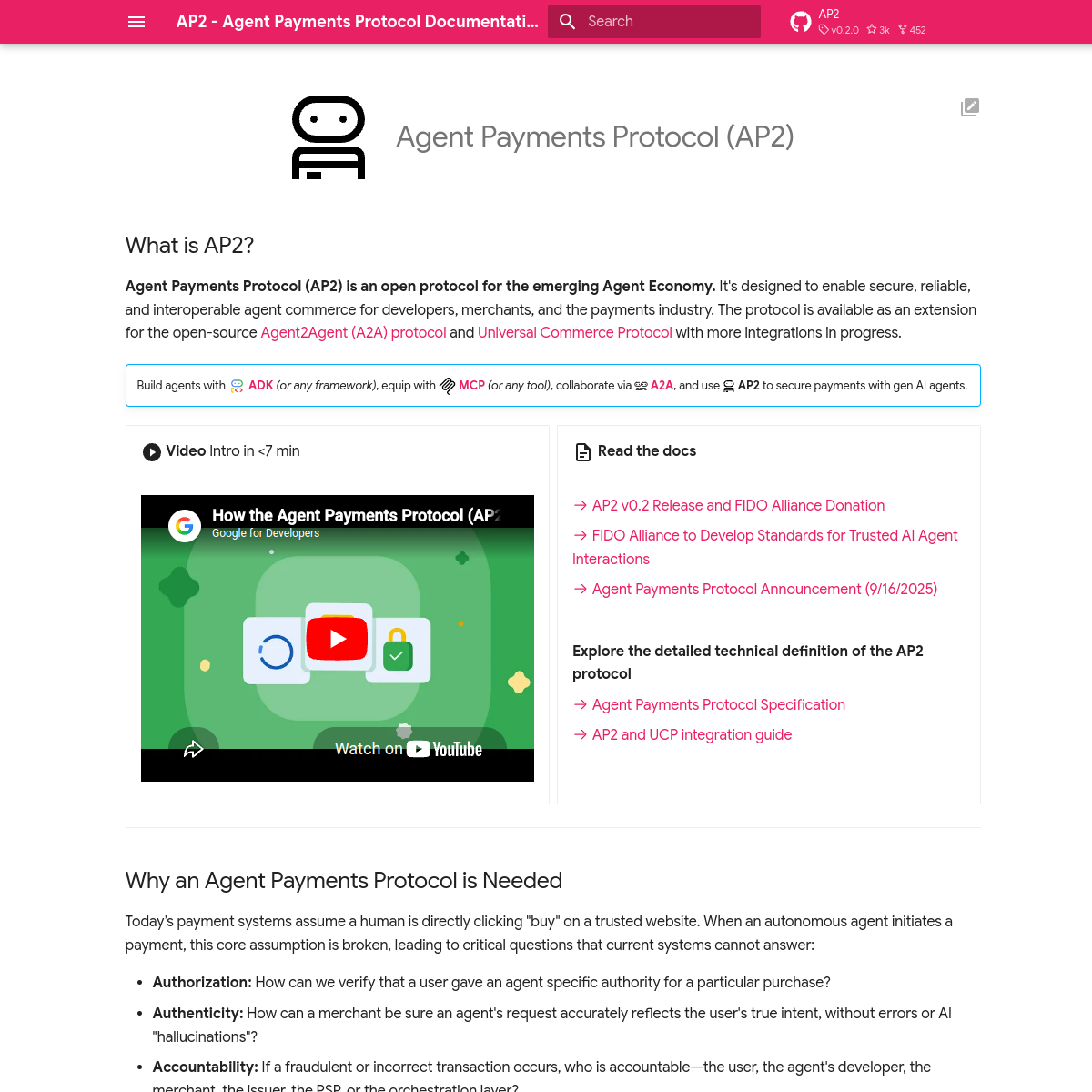 Screenshot of ap2-protocol.org