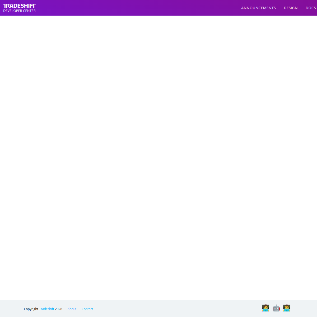 Screenshot of developers.tradeshift.com