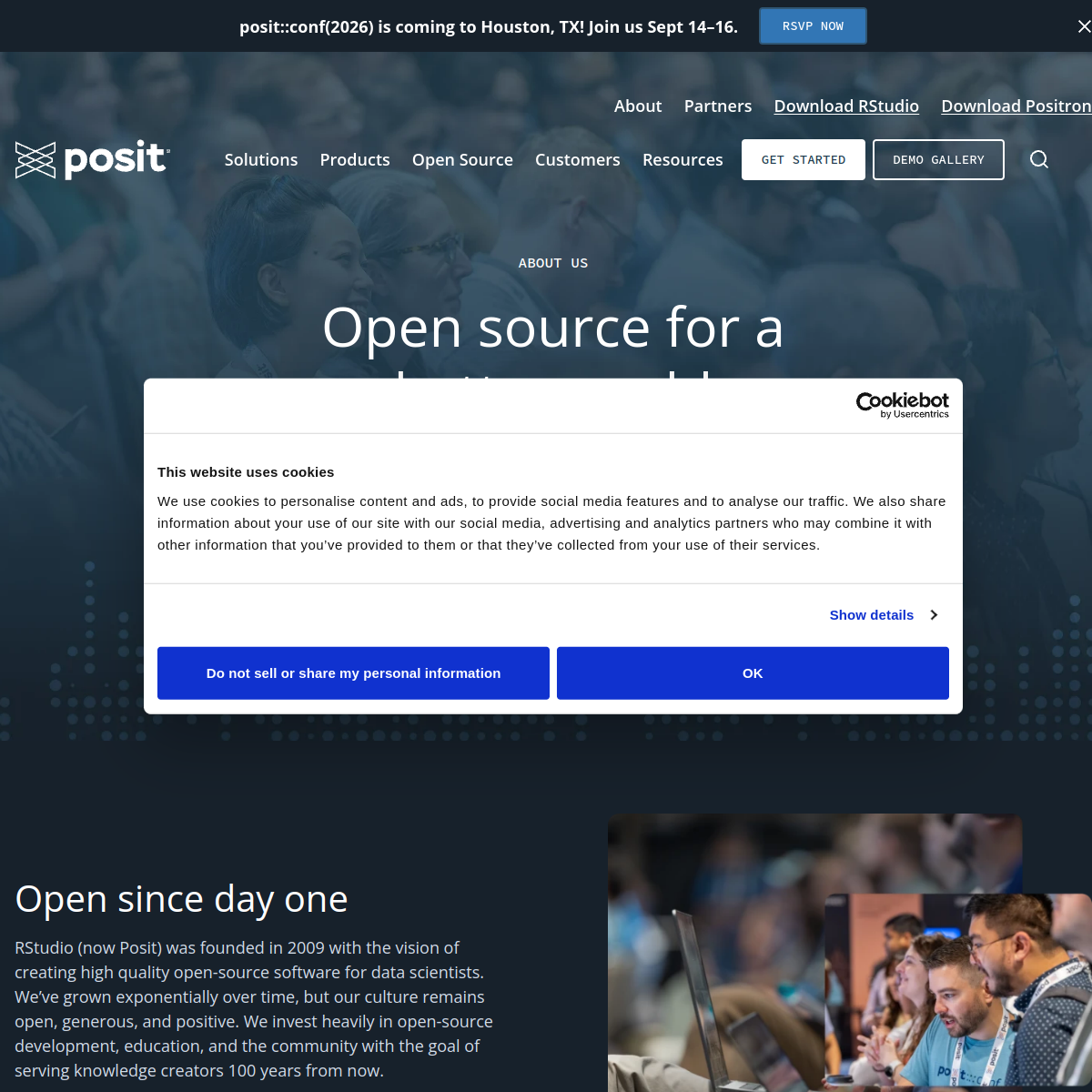 Screenshot of posit.co