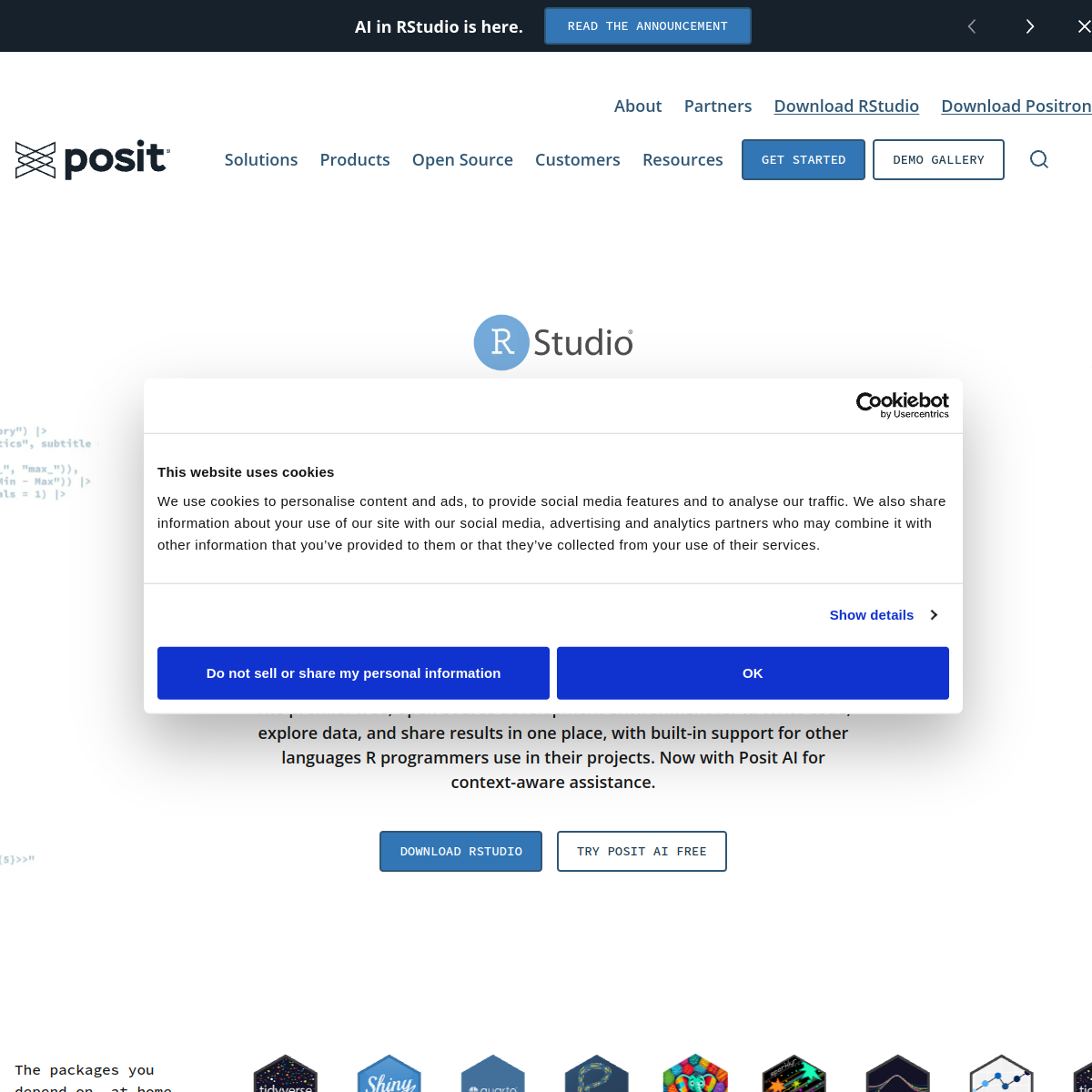 Screenshot of posit.co