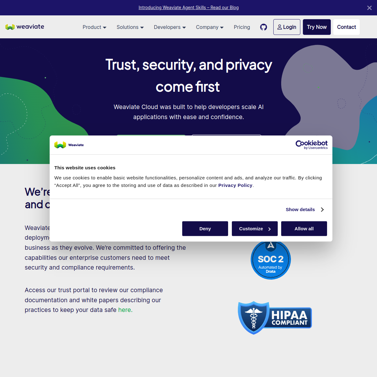 Screenshot of weaviate.io