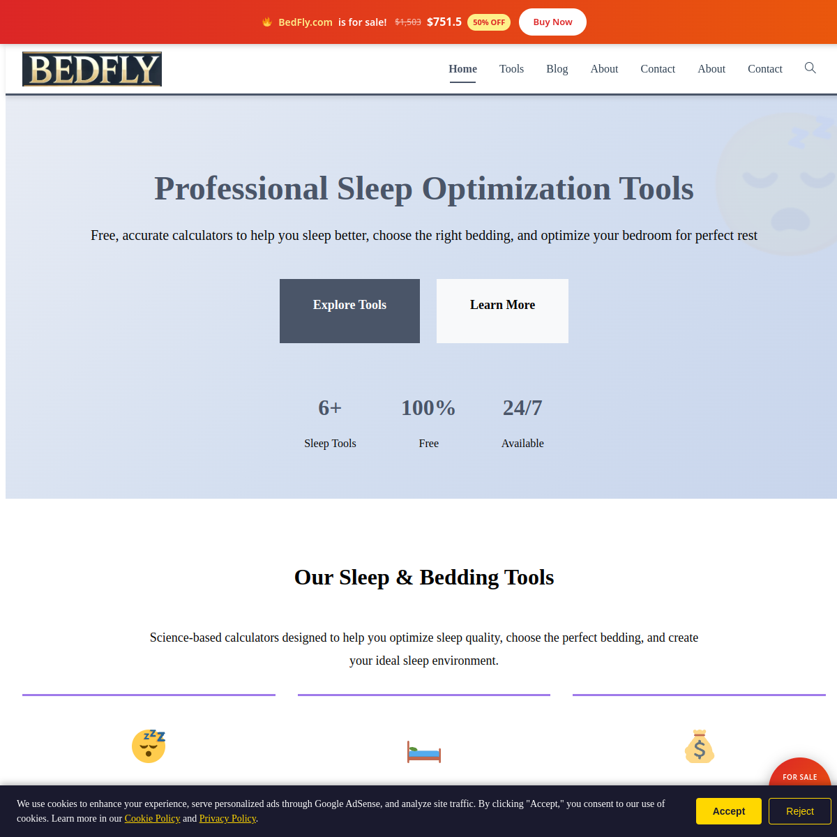 BedFly.com live screenshot