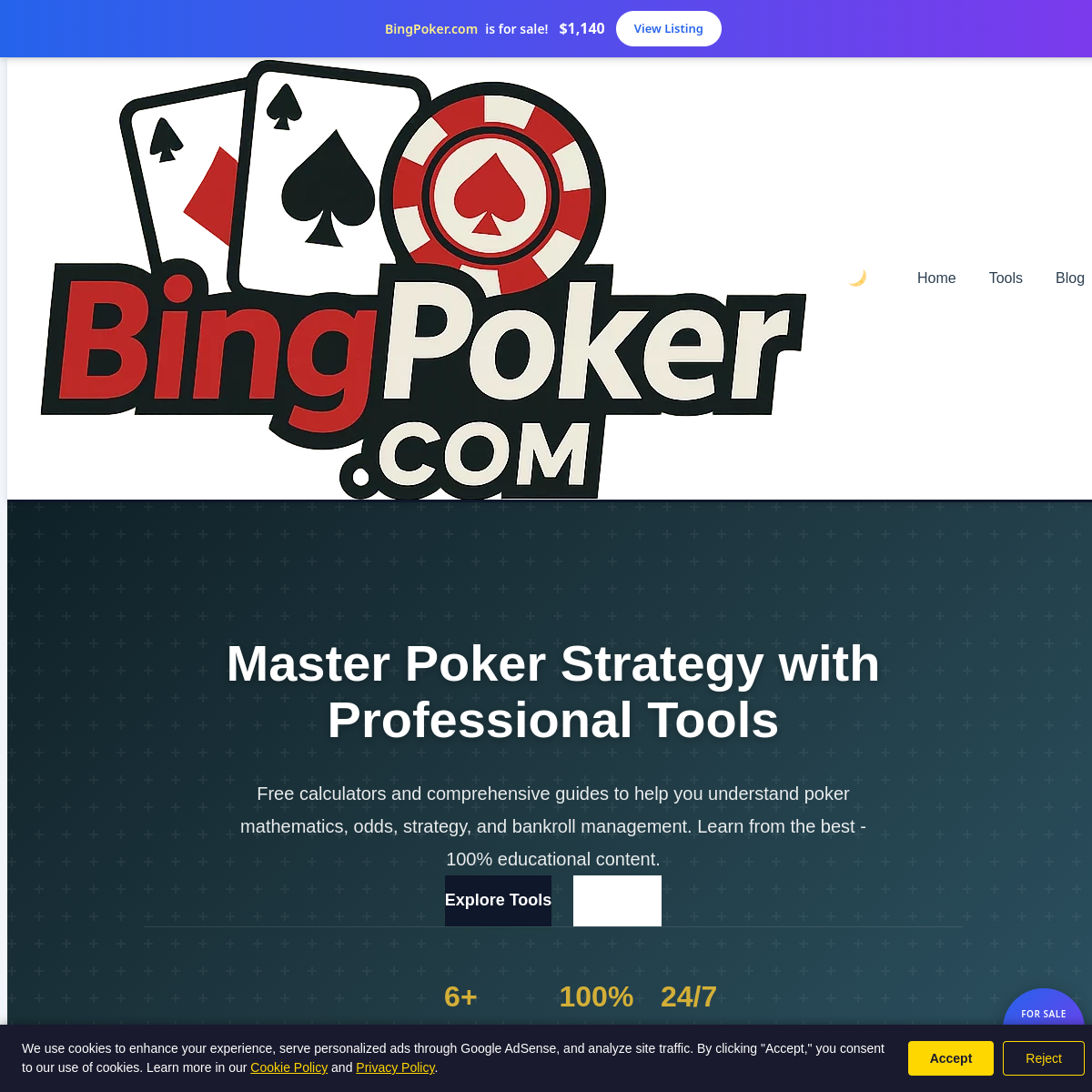 BingPoker.com live screenshot