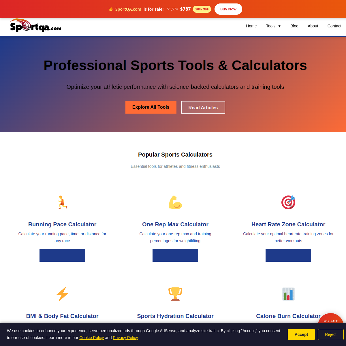 SportQA.com live screenshot
