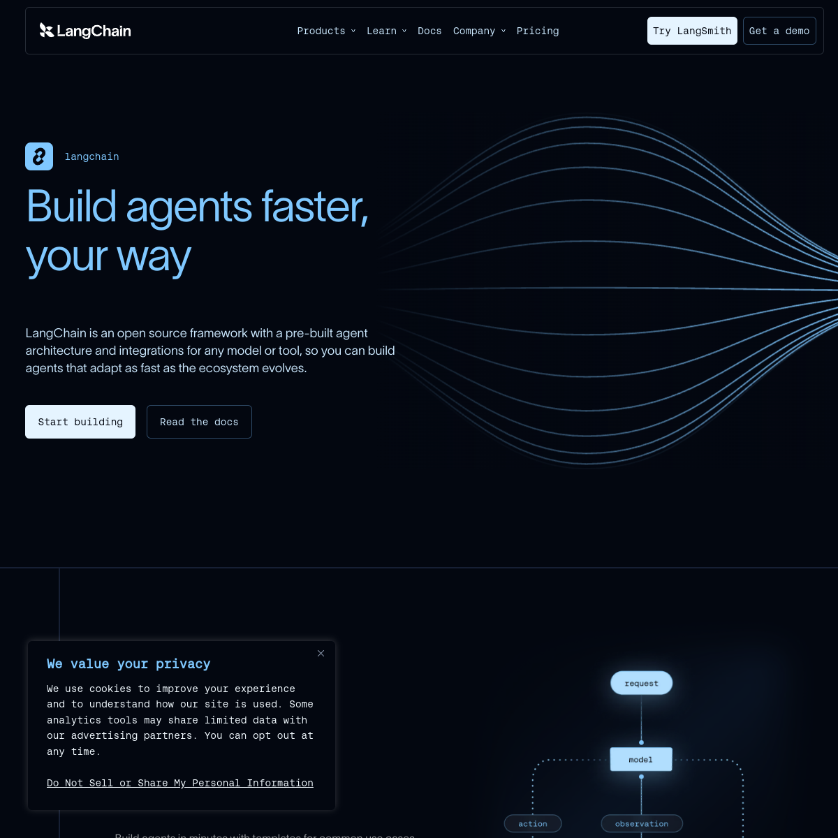 Screenshot of langchain.com
