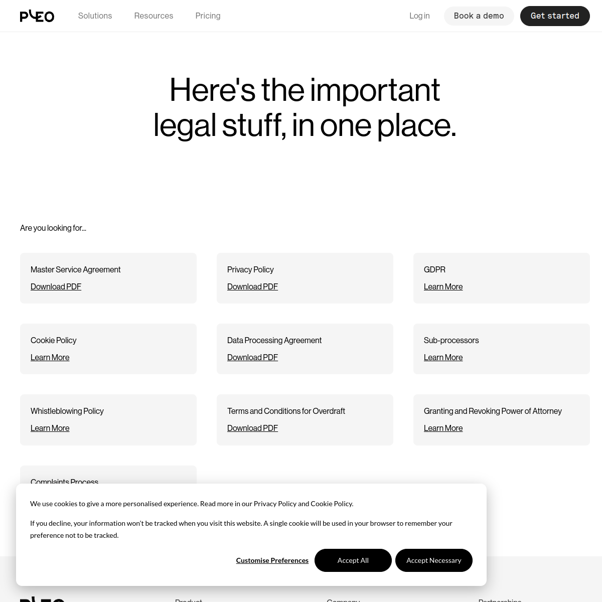 Screenshot of pleo.io
