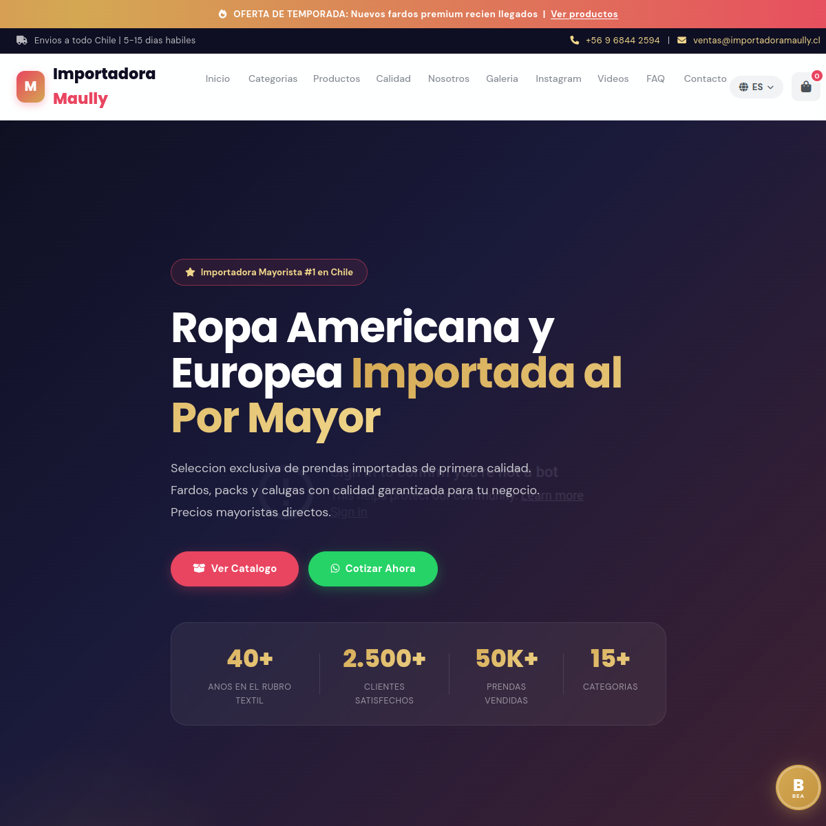 Importadora Maully screenshot