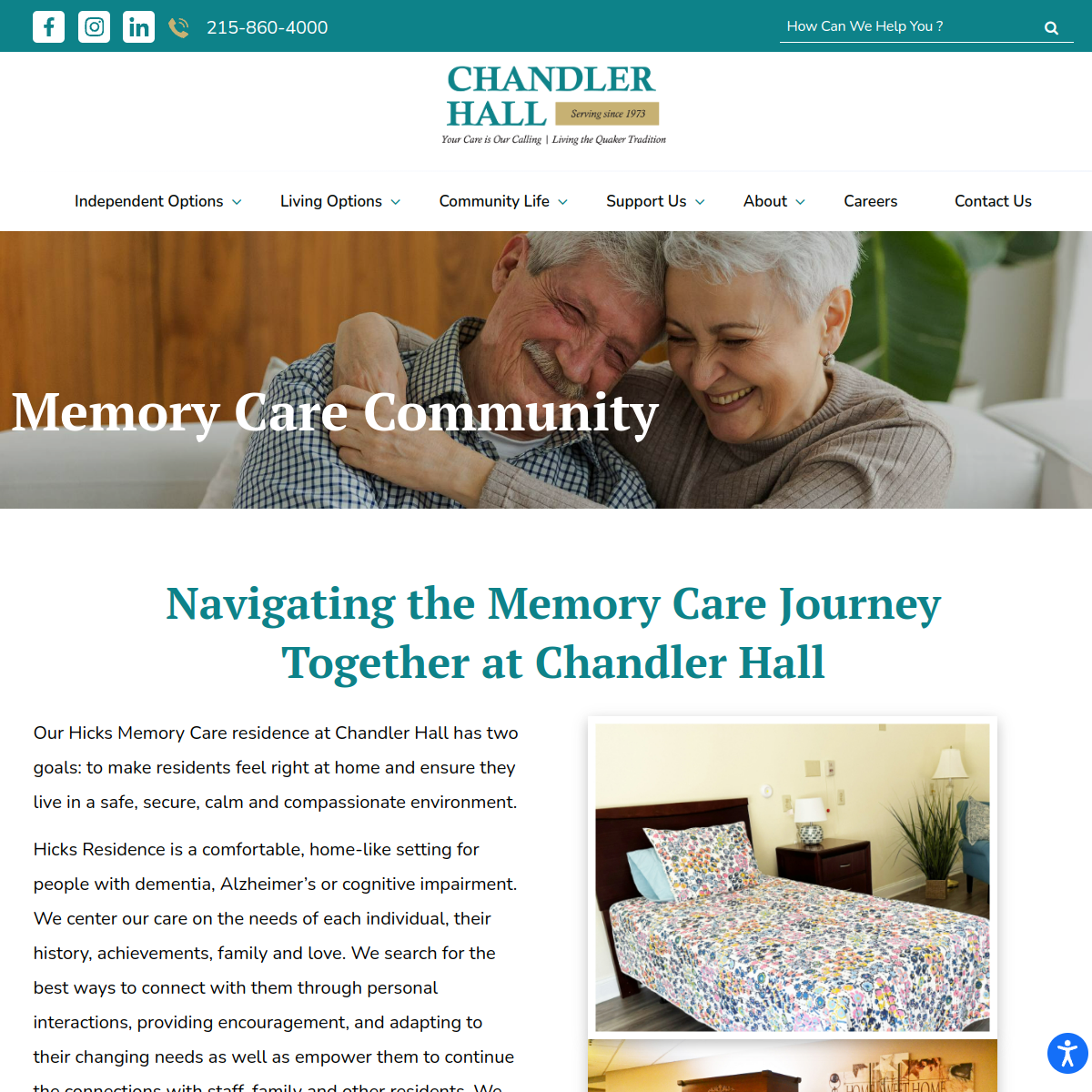 Screenshot of Chandler Hall Health Services