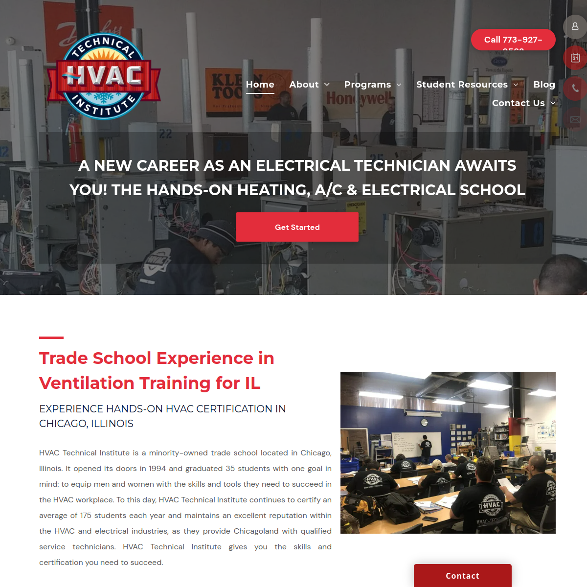 Screenshot of HVAC Technical Institute