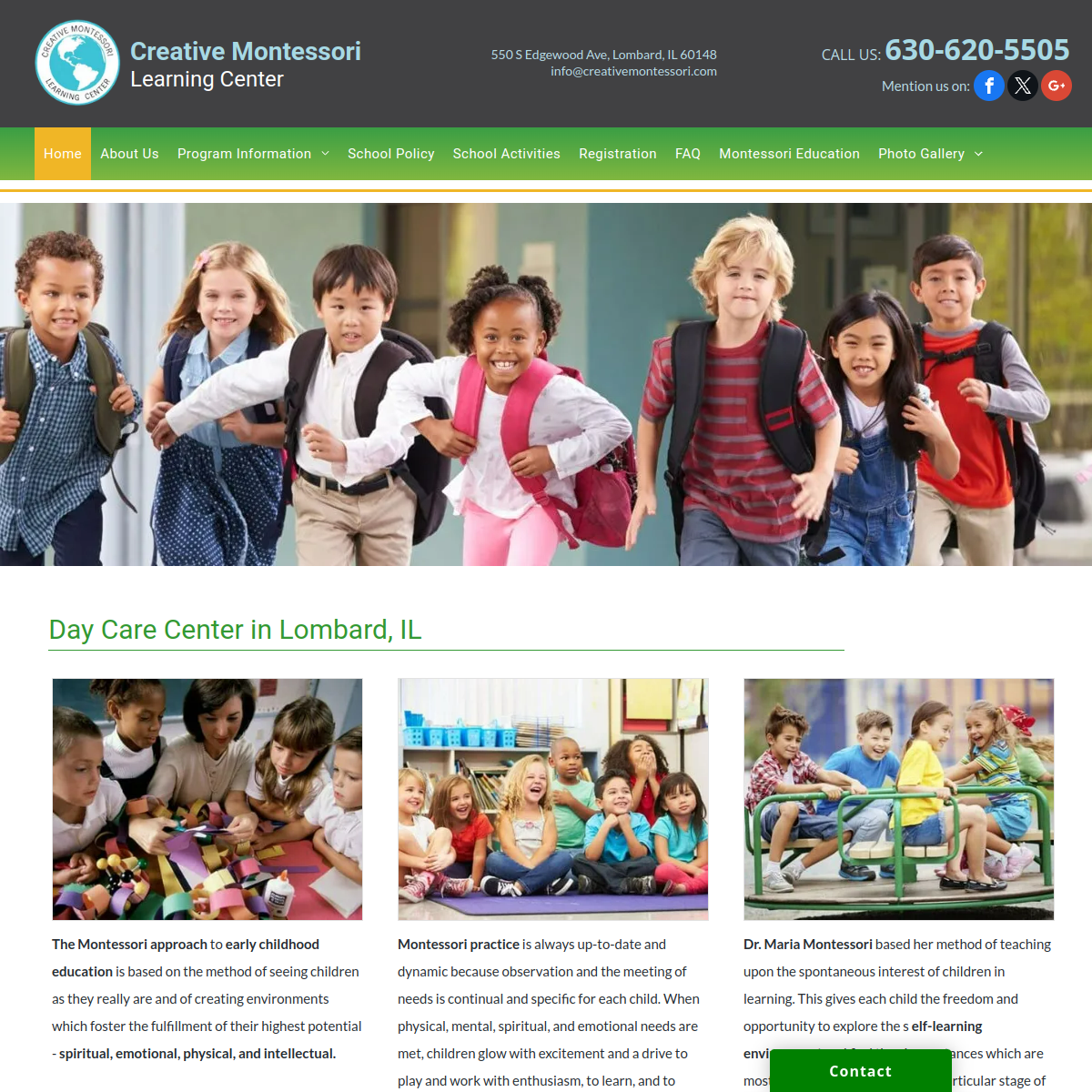 Screenshot of Creative Montessori Learning Center