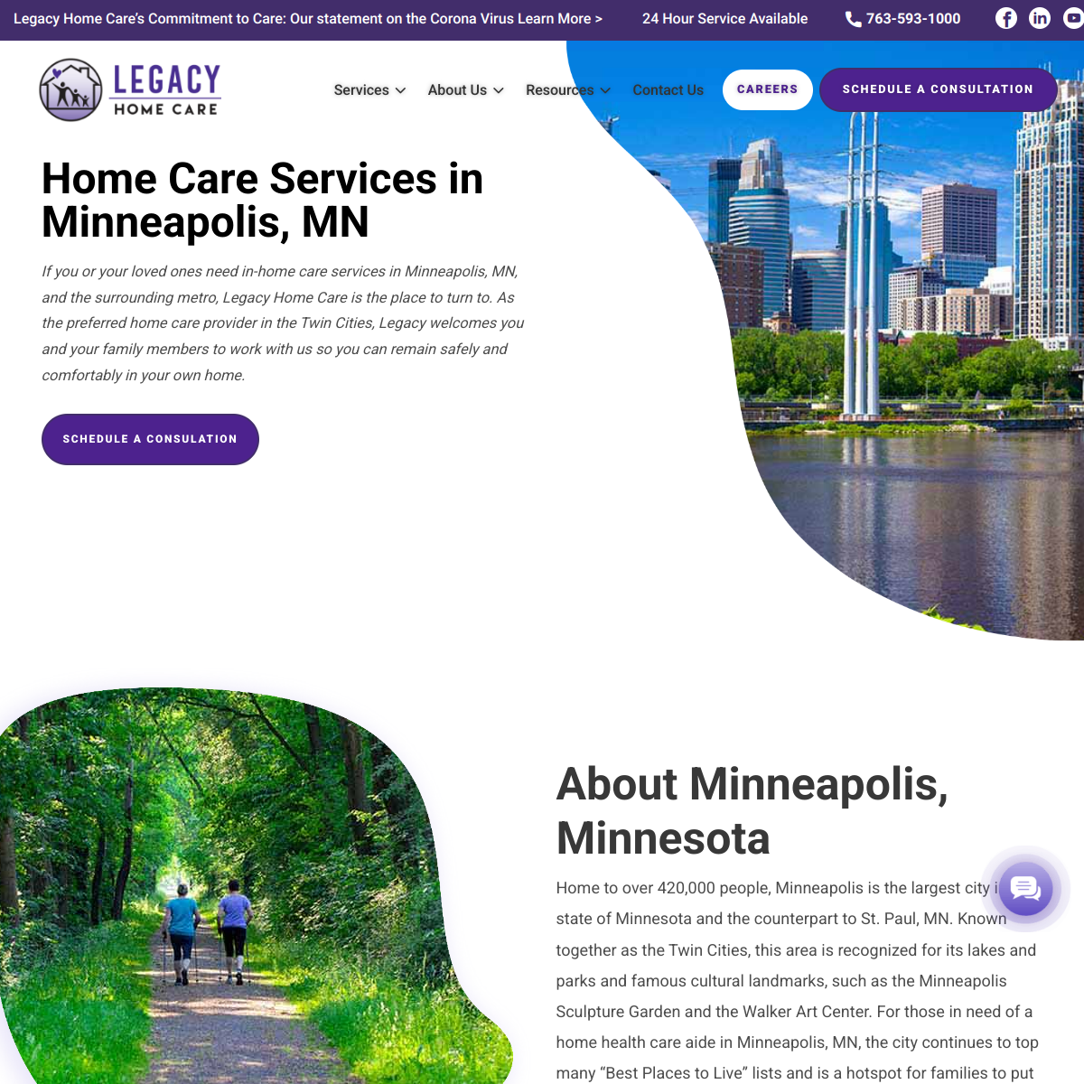 Screenshot of Legacy Home Care
