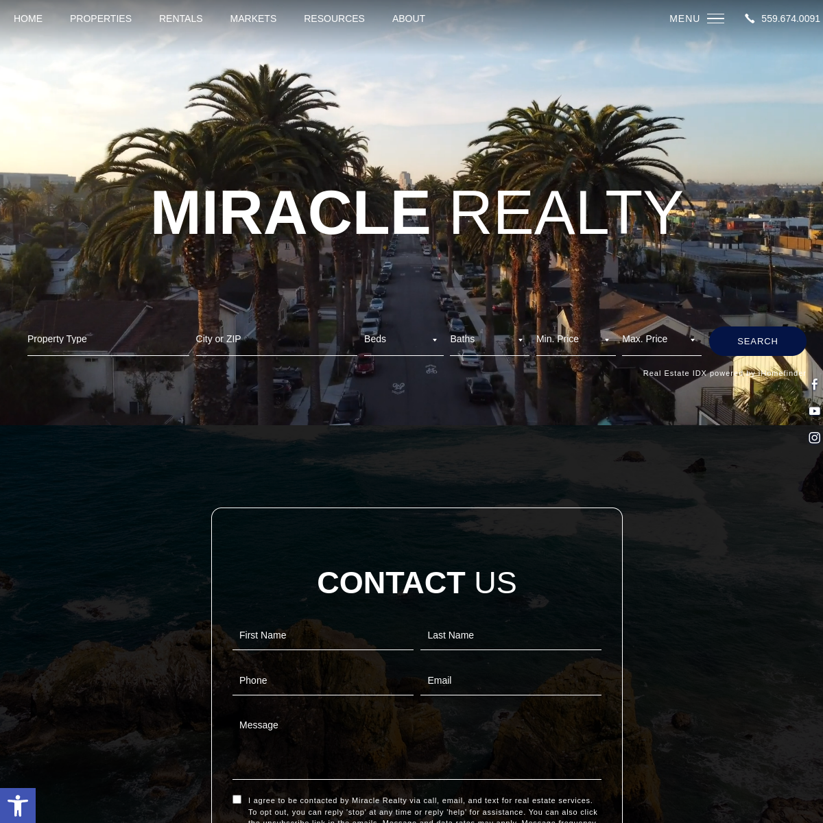Screenshot of Miracle Realty