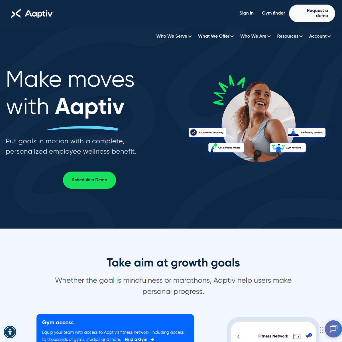 Screenshot of Aaptiv