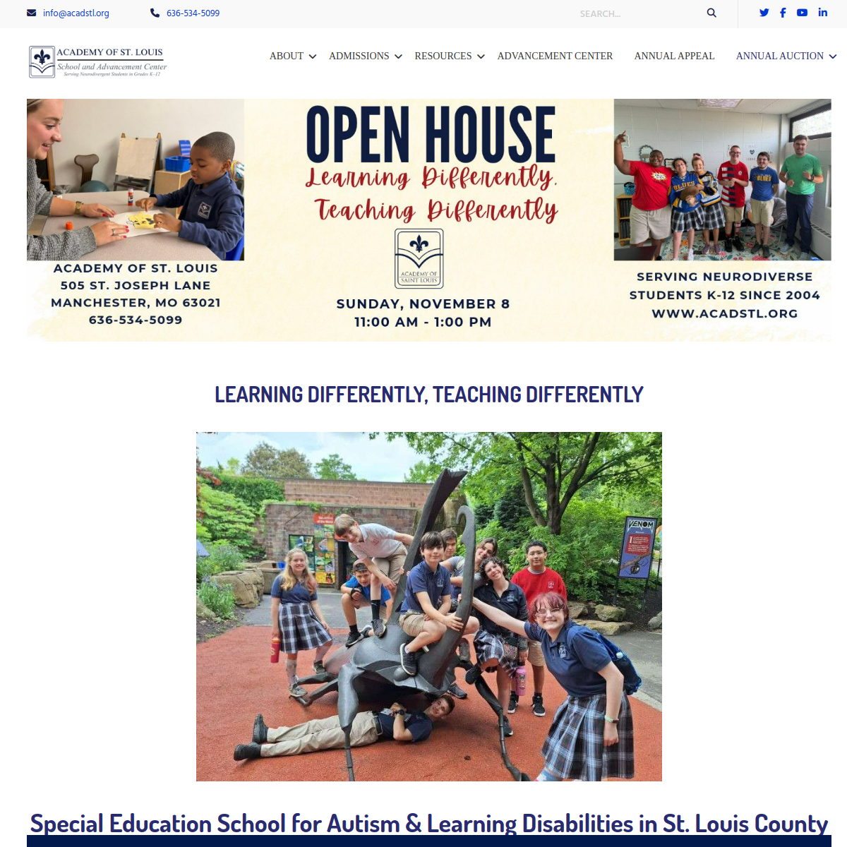 Screenshot of Academy of St. Louis