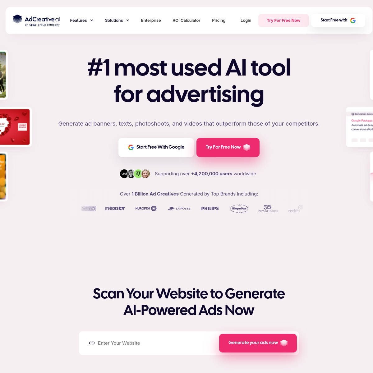 Screenshot of AdCreative.ai