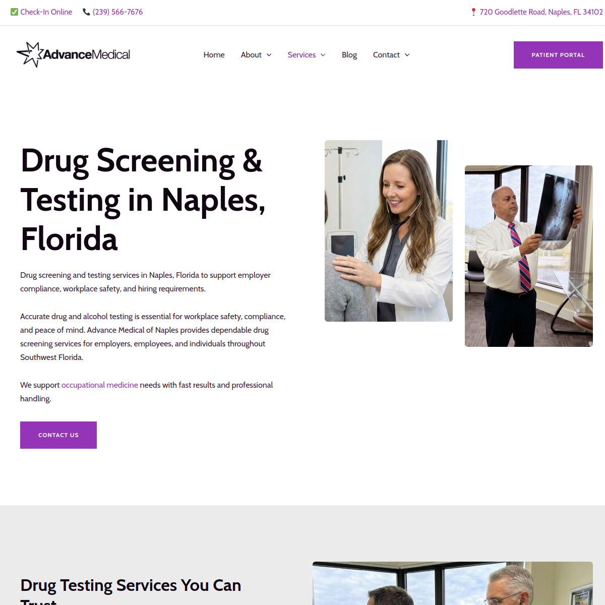 Screenshot of Advance Medical of Naples