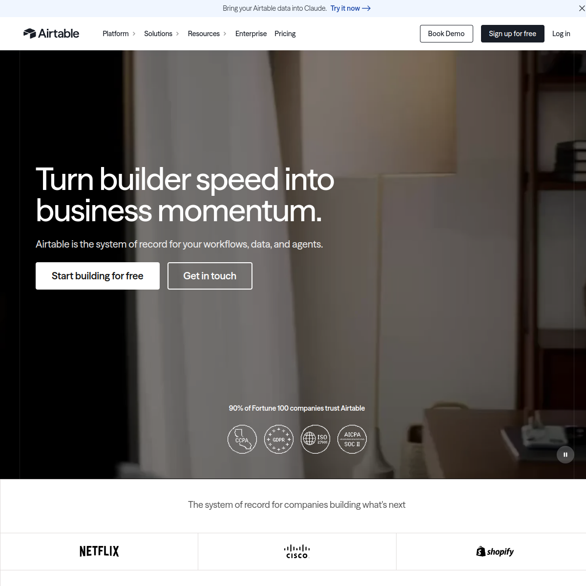 Screenshot of Airtable