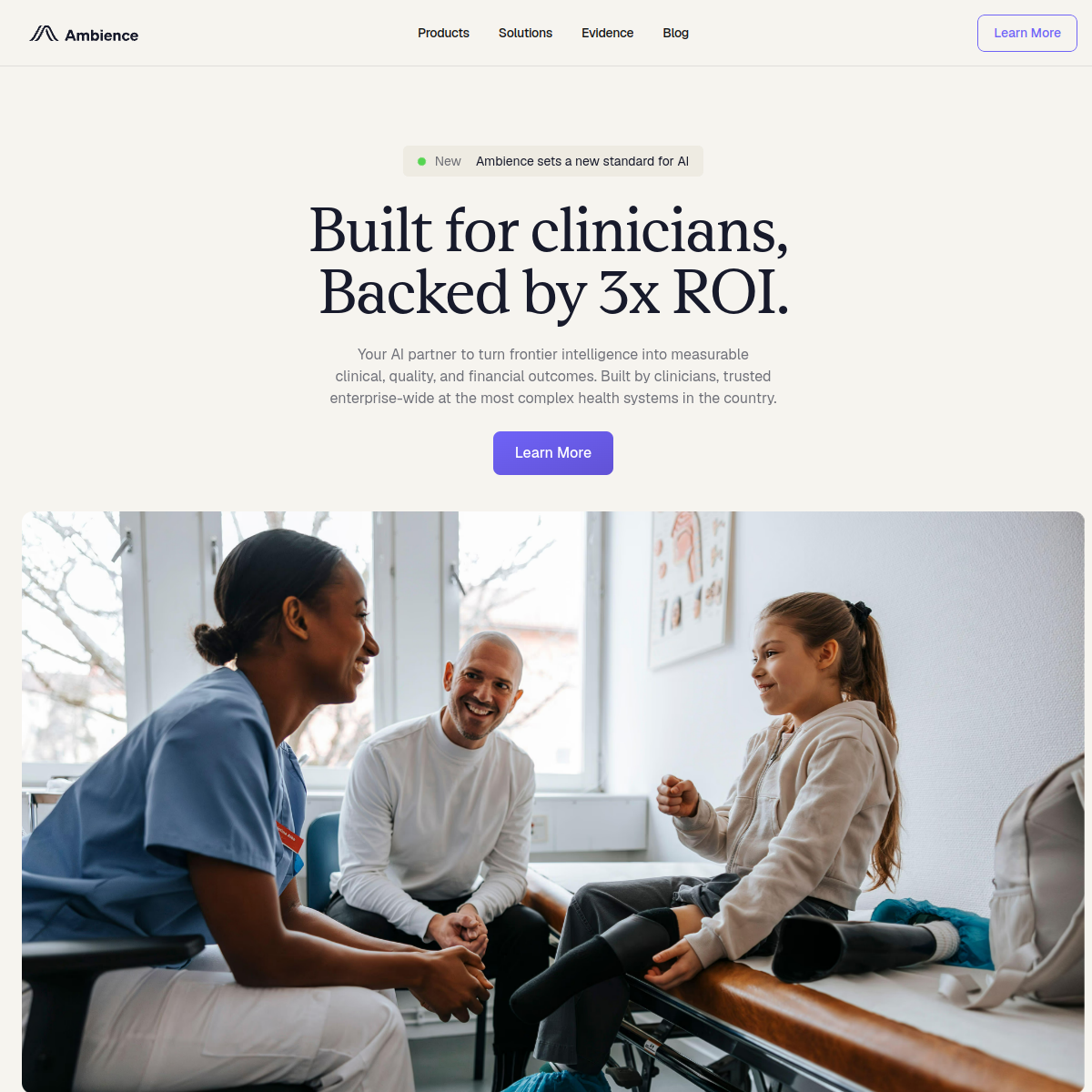 Ambience Healthcare homepage